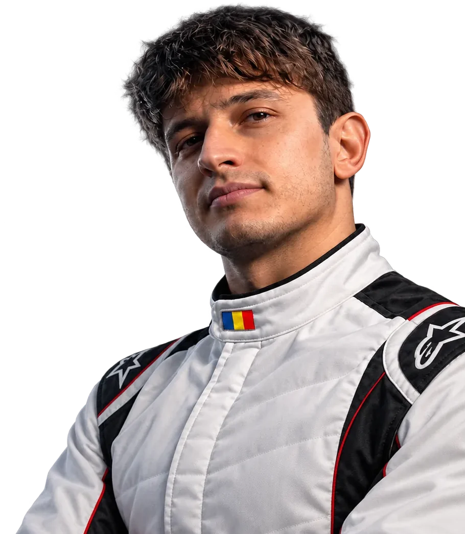 Marian Barbieru in his race suit