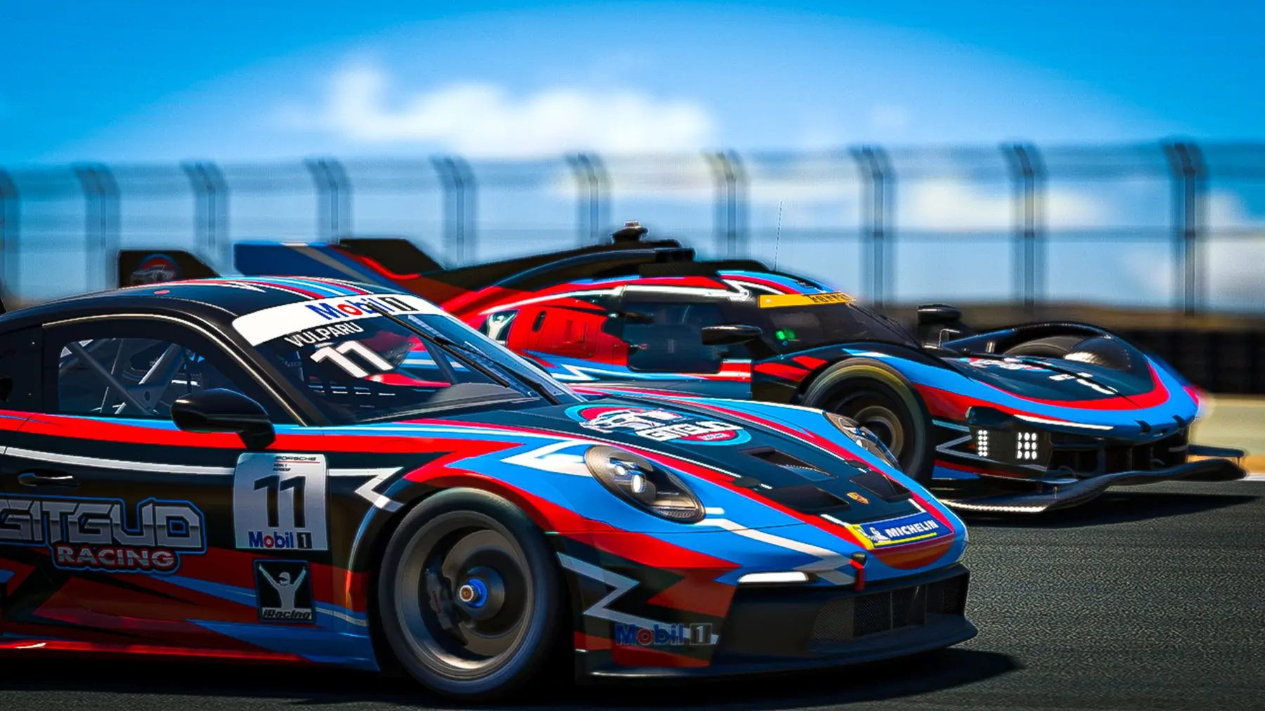 GitGud Racing 的 Porsche 911 Cup 在赛道上