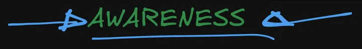 The word awareness written and underlined on the workshop whiteboard as the trigger for dropping from maximum pace back to sustainable race pace.