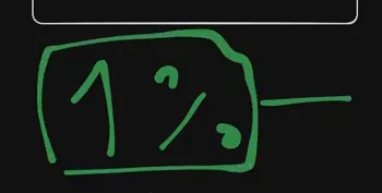 One per cent written on the workshop whiteboard, the size of the advantage the coach argues is enough to change results across a season of sim racing.